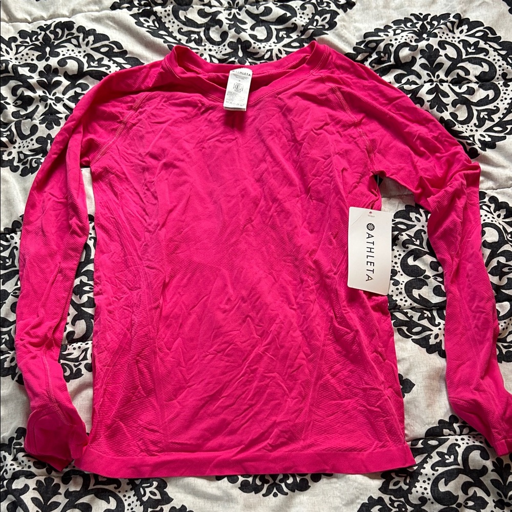 Athleta Fuchsia Long Sleeve Tee